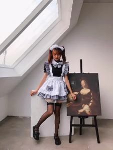 Japanese-style maid outfit cosplay Uniform Cute Girl Japanese Student Lolita Dress