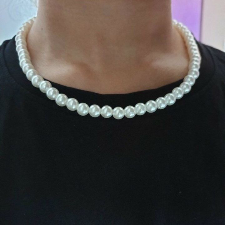 Best GiftPearl Necklace for Men White Pearl Necklace for Women Round Pearl  Choker Necklace Pearl Jewelry Lazada PH