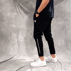 Celana Panjang Pria Jogger Kekinian Casual Slim Fit Track Pants Black