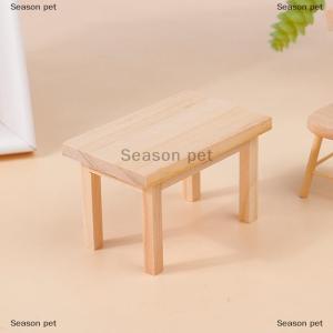 [COD] Season pet 1:12 dollhouse Miniature โต๊ะไม้รุ่นเฟอร์นิเจอร์อุปกรณ์เสริมของเล่น