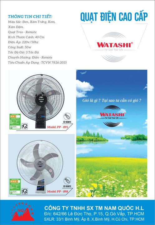Quạt treo tường WATASHI | Lazada.vn