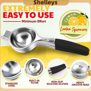 [Shelleys] Chanh ép Thêm lớn chanh ép Máy ép trái cây thép không gỉ Heavy Duty Manual citrus Máy ép trái cây tay Báo Chí