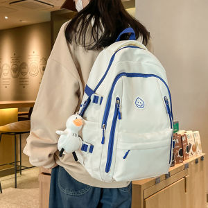 กระเป๋านักเรียน กระเป๋าเป้สะพายหลัง เป้สะพายหลัง ขนาด 25L ความจุขนาดใหญ่ ผ้าไนลอน กระเป๋าเป้ผู้หญิง ผู้ชาย กระเป๋าเป้ใส่ของ เป้สะพายไหล่ ทนทาน