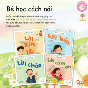 Sách thiếu nhi - Bé học cách nói bộ 4 cuốn (cùng con hoàn thiện kĩ năng giao tiếp) - Lionbooks