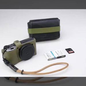 Roadfisher Genuine Real Leather Camera Bag Case Cover Base Handmade Storage Protect For Ricoh GR3 GR3X GR4 RX100 Canon G7X