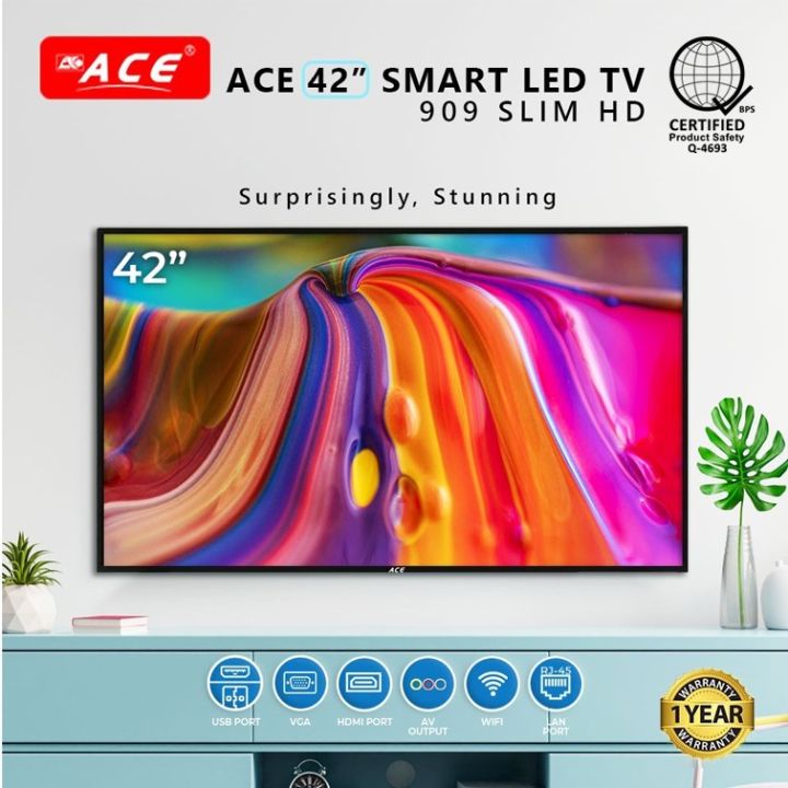 ACE 42" Smart Google TV (Android 12, Netflix, Youtube, Chromecast, ISDB)