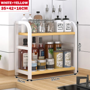 2Tier Spice Rack Multi-furniture Local Condiment Seasoning Storage Organizer For Kitchen