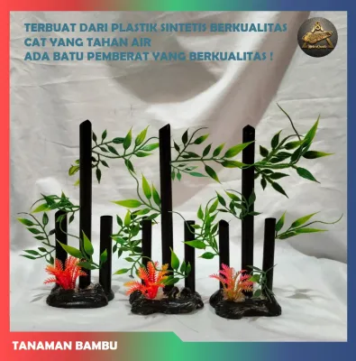 TANAMAN HIAS BAMBU TANAMAN HIAS PLASTIK TANAMAN HIAS AQUARIUM HIASAN AQUARIUM AQUASCAPE TANAMAN SINTETIK