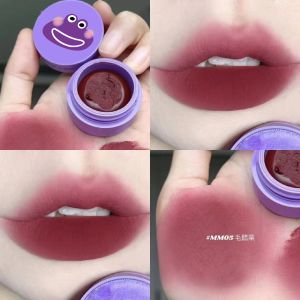 Animal Paradise Lip Mud Matte Lip Glaze Matte Velvet Lipstick Hydrating Improve Complexion 01# Pink Meat Pad/02# Orange Garfield/03# Velvet Berry Ball/04# Hanging Ear Coffee/05# Mao Cool Li 3 Years Jar