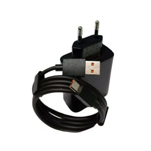 Charger 180W For VVO Y02A Untuk Android Batok Adaptor + Kabel Data Type C Dan Micro Full Black Support Fast Charging
