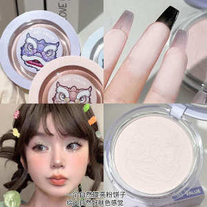 Makeup Powder Cake Oil Control Lasting Concealer Invisible Pore Waterproof No Makeup High Gloss Brightening Transparent White Matte Women