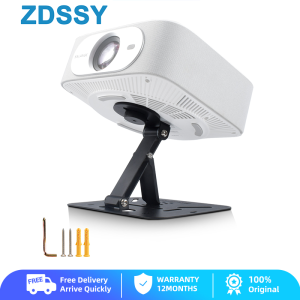 ZDSSY Sliver/Black Projector Wall Mount Stand Ceiling Bracket Holder Multi-Angle Adjustment 1/4 Universal Screw Hole Compatible with 1080P 3KG Load-bearing Ceiling for Mini Projector
