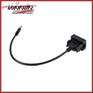 [minnan] Car Dashboard Flush Mount USB 2.0 Port Panel Male to Female Extension Cable Adapter for Vigo RAV4