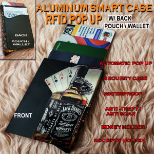 Automatic Metal Card Holder Protector with Silicone Pouch