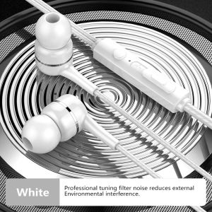 Wired Earphones Headsets With Built-in Microphone 3.5mm/Type-C In-Ear HIFI Wired hedphone For For Huawei Xiaomi Smartphones Wired 3.5mm