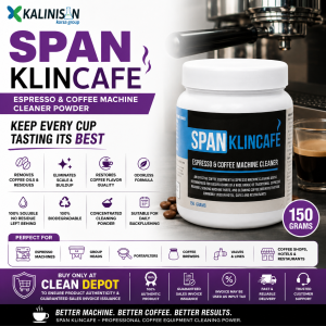 SPAN KlinCafe Espresso & Coffee Machine Cleaner Powder 150g | Coffee Oil & Scale Remover
