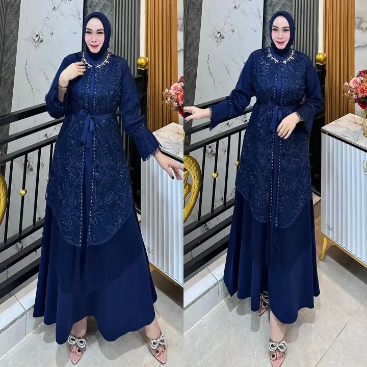 Gamis%20wanita%20pesta%20Kondangan%20Full%20Brukat%20dua%20Layer%20Series%20Coklat%20mahogani%20Terbaru%202026%20Ceisya%20dress%20bahan%20Velvet%20Premium%20Dress%20wanita%20Bridesmaid%20Look%20Ukuran%20M%20L%20XL%20XXL%20-%20Image%204