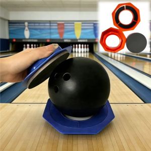 MIRELINA 2-in-1 Bowling Ball Holder Hexagon Non-Slip Bowling Ball Base Professional Universal Bowling Ball Siding Pad Holder For Resurfacing Polishing