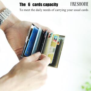 Slim High Quality Anti-theft RFID ID Credit Card Holder Business Wallet Minimalist Design Card Box COD