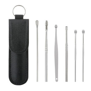 [Buy 1 Take 1] 6-in-1 Ear Wax Remover Set Stainless Steel Portable Ear Pick Cleaner Kit