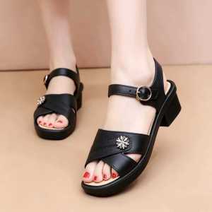 Free Shipping 2026 Summer New Collection: Comfortable Non-Slip And Durable Wedge-Heeled Sandals For Middle-Aged And Elderly Women Featuring A Breathable Thick-Soled Design Perfect For Outdoor Wear