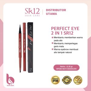 PERFECT EYE BROW SR12 / EYE BROW & EYE LINER WATERPROOF / KUAS PENCIL ALIS COKLAT