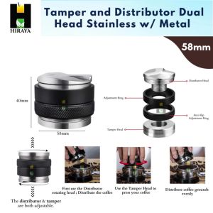 *Tamper&Distributor Dual Head Stainless w/Metal / 51mm 53mm 58mm Adjustable 3 Angle Tamper