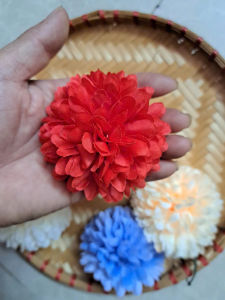 Đầu Bông Cúc Xù Pingpong Nhí_hoa lụa trang trí nhà cửa giỏ hoa hoa treo tường trang trí tết