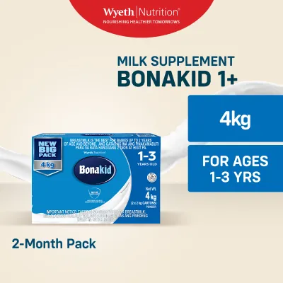 BONAKID 1+ Stage Three Milk Supplement Powder for Children 1-3 Years Old 4Kg