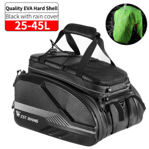 WEST BIKING Bicycle Carrier Bag MTB Bike Rack Bag Trunk Pannier EVA Hard Shell Cycling Large Capacity Travel Bag Trunk Seat Bag