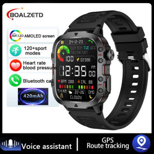 LIGE New Smart Watch 1.96 Inch Screen Bluetooth Call Voice Assistant Watch Sports Fitness Waterproof Smartwatch For Men