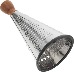 Safe Handheld Cheese Grater Cone Shredder Wooden Handle for Kitchen Outdoor