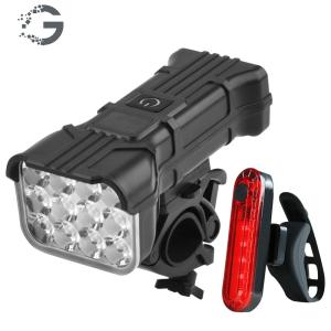 【New Arrival】Bike Front and Rear Lights Bicycle Front Lights 12 Beads Super Bright Bike Light 360 Degree Rotating Bicycle Accessories