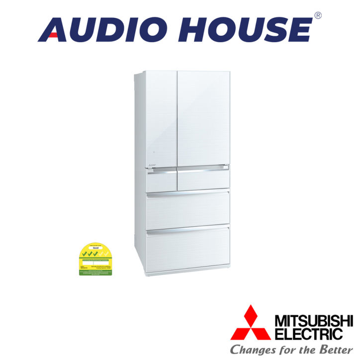 広明 MITSUBISHI MR-WX70G W-P 689L 6 DOOR FRIDGE COLOUR: GLASS WHITE