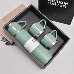 Bình Giữ Nhiệt Cao Cấp 500ML Lõi Inox 304 Tặng Kèm 2 Cốc Cách Nhiệt Sang Trọng