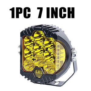 5/7 inch led spotlight car front insurance LED work light auxiliary lighting check light Driving Light Spotlight Offroad Driving Fog Light for pickup truck harley motocross Amber Yellow/White 60W 8000LM 12- 24V