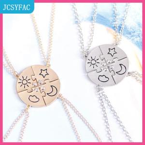 JCSYFAC 4 Mảnh Mới Vòng Mặt Trời Sao Mặt Trăng Mặt Dây Chuyền Vòng Cổ Thời Trang Người Bạn Tốt Nhất Mãi Mãi Tình Bạn Bff Người Đàn Ông Và Phụ Nữ Quyến Rũ Chokers 2023