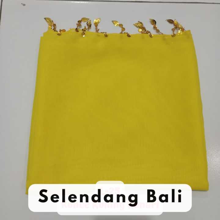 Selendang Bali Senteng Murah 2,4 Meter Selendang Sifon Hycon Ikat Pinggang Kebaya Bali