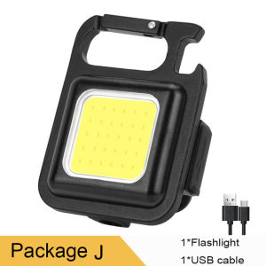 Đa Năng Đèn Pin LED COB Cửa Sổ Vỡ Búa Cờ Lê Chai Nhỏ Móc Chìa Khóa Có Dụng Cụ Mở Đèn Làm Việc Ngoài Trời Đèn Khẩn Cấp