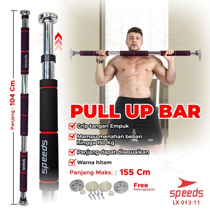SPEEDS Pull Up Bar Tiang Pull Up Olahraga Pintu Alat Fitness Chin