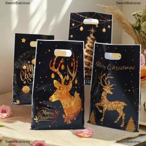 [COD] SweetBabiese 10 25 50ชิ้นผสมสีทองกวางชุดของขวัญคริสต์มาสถุงหิ้ว OPP ของขวัญแวววาวถุงขนมถุงของขวัญพลาสติกถุงของขวัญคืน
