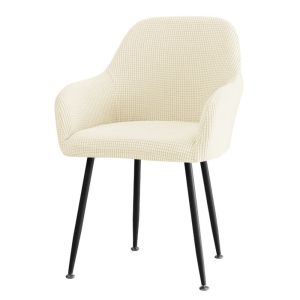 OKDEALS Polar Fleece High Arm Chair Covers Elastic Adjustable Seat Slipcovers Durable Curved Armchair Covers for Home Wedding