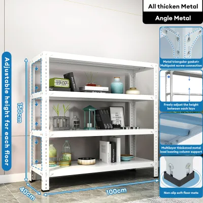 BMZAR 5 Tier Heavy Duty Metal Bookshelf Storage Rack Multi Layer Book Shelf Organizer Display Shelf for Home Office Living Room Istante ng libro na metal