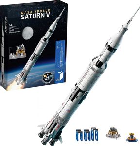 🚚ส่งภายใน24ชม🚚จรวด Apollo Saturn 5 เข้ากันได้กับเลโก้ 1:1 รูปแบบอาคาร (1969 ชิ้น) ประกอบบล็อกอาคารของเล่นเพื่อการศึกษาคอลเลกชันของขวัญตกแต่ง