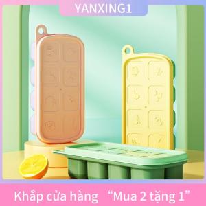 [COD] YANXING1 1 cái 8 di động cấp thực phẩm Silicone khuôn Ice lưới với nắp Ice trường hợp khay làm khuôn Băng lưu trữ hộp tái sử dụng Diy Nhà Bếp Tiện Ích