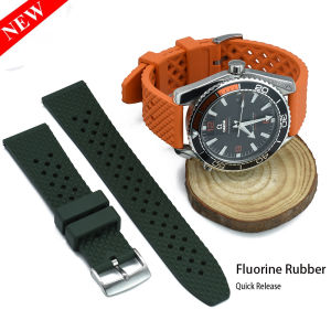 New Designed Fluorine Rubber Strap New Honeycomb Bracelet Quick Release Watchband 18mm 20mm 22mm For Each Brand Watchs Band