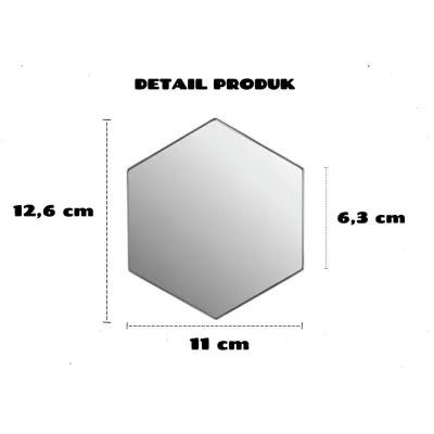 TY Stiker Cermin Dinding Anti Pecah Segi Enam Tempel Sticker Kaca Hexagonal Mirror Wall Decoration Sticker Acrylic Cermin Kaca Tempel Dekorasi Toilet Kamar Mandi Murah