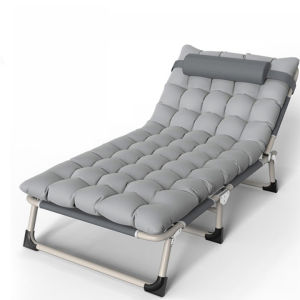 Folding Bed Single Heavy Duty Folding Bed Potable Bed Office Nap Bed with Foam Comfortable Sofa Bed Outdoor Camping Folding Chair Bed