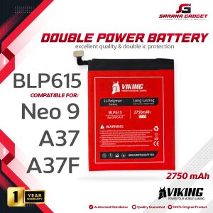Baterai VIKING Double Power Oppo Neo 9 A37 BLP615 BLP 615 Batre Batrai Battery Handphone HP Dual