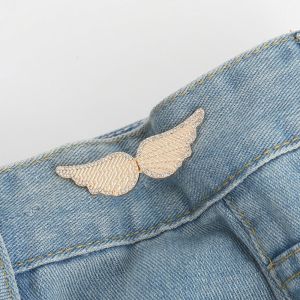 SINGLE Invisible Butterfly Button Adjuster Rabbit Nail-free Waist Buckle Personality Silver Pants Tightener